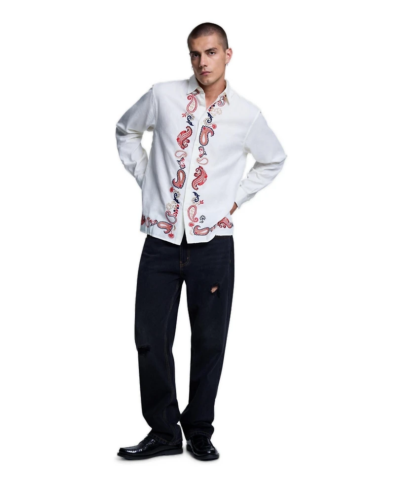Desigual Men's Embroidered Shirt