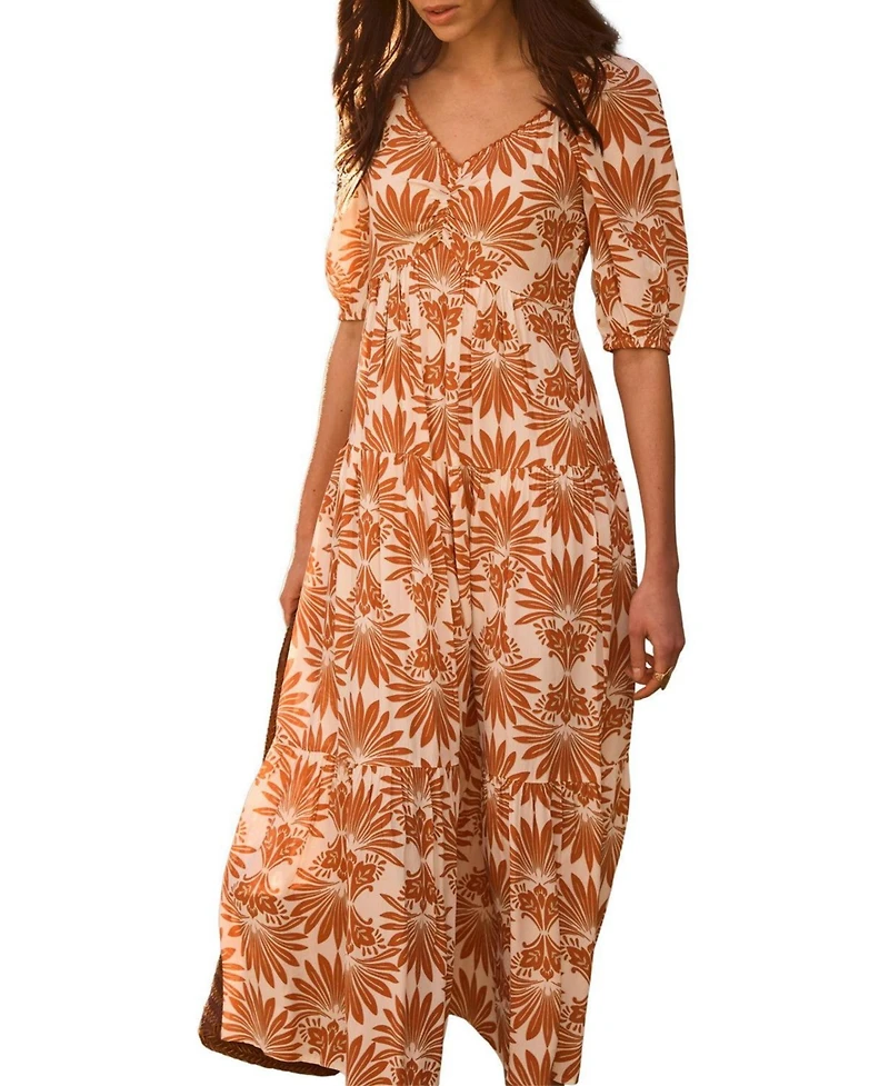 Mint Velvet Women's Floral A-Line Midi Dress