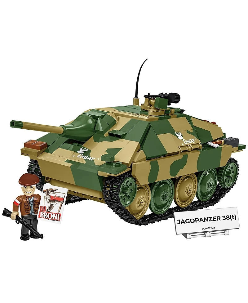 Cobi Historical Collection Wwii Jagdpanzer 38 Hetzer "Chwat" 731-Piece Building Set, Ages 10+