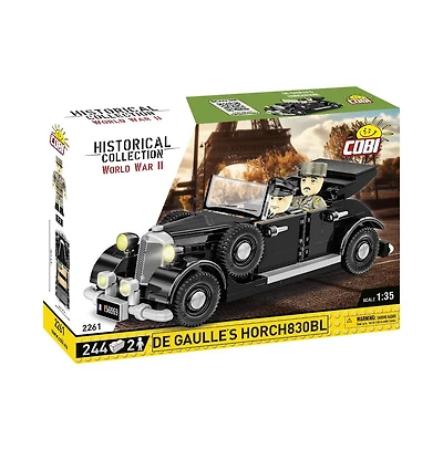 Cobi World War Ii Historical Collection De Gaulle's Horch830BL 244-Piece Building Set, Ages 7+