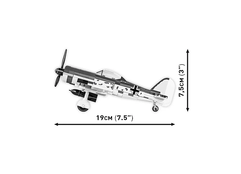 Cobi Historical Collection Wwii Focke-Wulf Fw 190 F-8 Rotating Propeller 170-Piece Building Set, Ages 6+