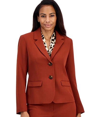 Kasper Women's Tailored Two-Button Flap-Pocket Blazer