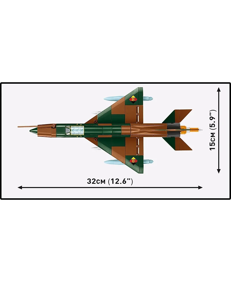 Cobi Armed Forces MiG-21 (Gdr/Czechoslovakia) Fighter Jet 396-Piece Building Set, Ages 8+