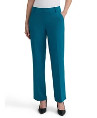 Kasper Women's Audrey Pull-On Mid-Rise Slim-Leg Trouser