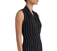 Kasper Women's Wrap-Front Sleeveless Midi Dress