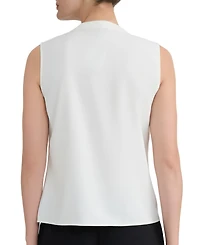 Kasper Women's Ruffled Split-Neck Sleeveless Blouse