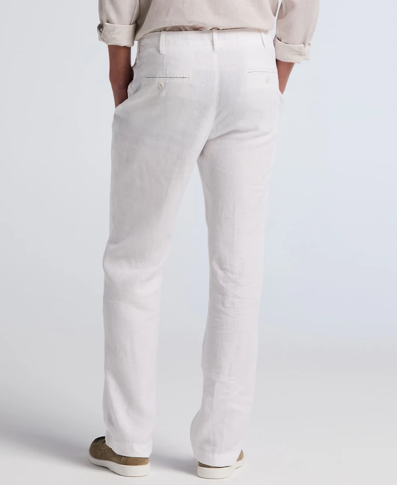 Perry Ellis Men's Regular-Fit 100% Linen Drawstring Pants