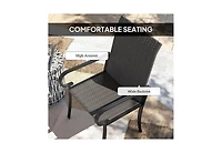 Cushry Set of 2 Outdoor Wicker Dining Chairs