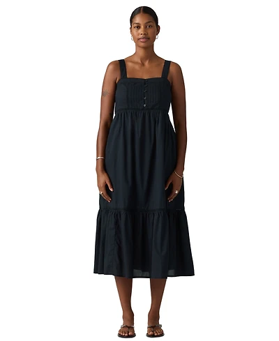 Levi's Women's Mimi Square Neck Tiered Midi Dress