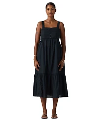 Levi's Women's Mimi Square Neck Tiered Midi Dress