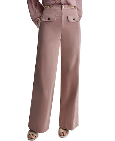 Bcbg Women's Corduroy Wide-Leg High-Waisted Pants