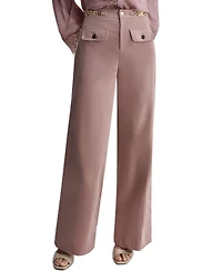 Bcbg Women's Corduroy Wide-Leg High-Waisted Pants