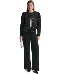 Bcbg Women's Velvet Cropped Jacket