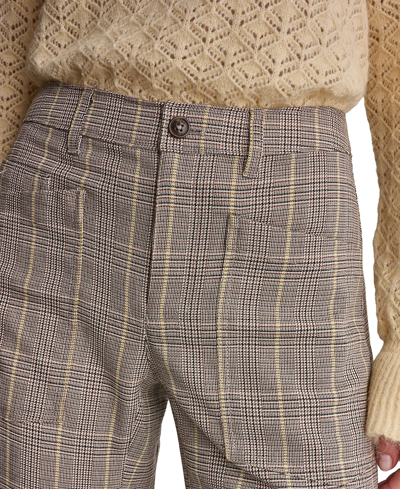 Bcbg Women's Plaid Barrel Pants