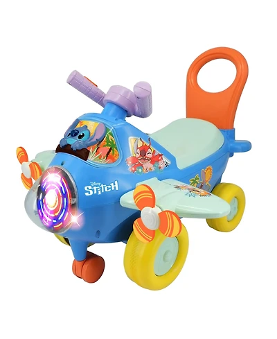 Kiddieland Activity Plane Stitch Lights and Sounds Ride-On, Ages 12-36 Mo.