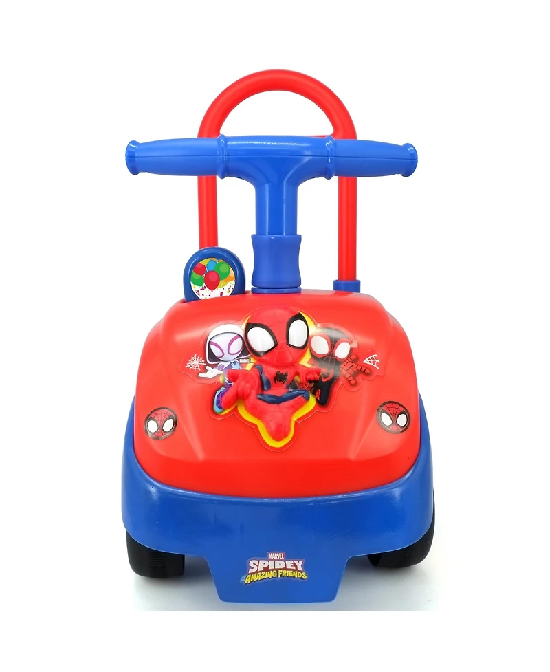 Kiddieland Spidey Foldable-Handle Interactive-Dashboard Ride-On, Ages 1+