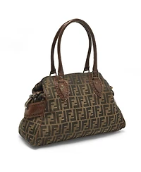 Pre-Owned Fendi Zucca Canvas and Leather Chef De Jour Satchel