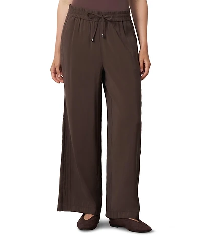 Cable & Gauge Women's High-Rise Wide-Leg Drawstring Pants