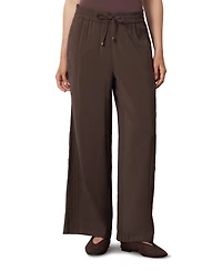 Cable & Gauge Women's High-Rise Wide-Leg Drawstring Pants