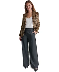 Bcbg Women's Leopard-Print Shoulder-Padded Blazer