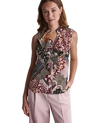 Bcbg Women's Ruffle Mixed Print Button-Front Blouse