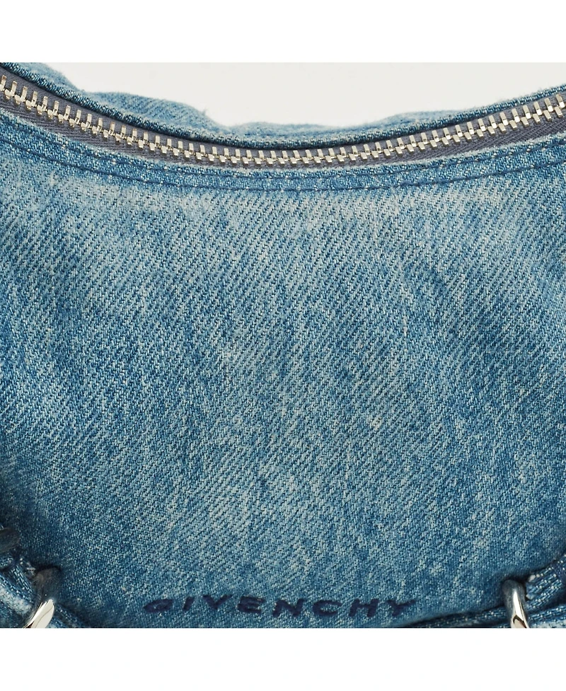 Pre-Owned Givenchy Women's Moyou Mini Denim Hobo Shoulder Bag