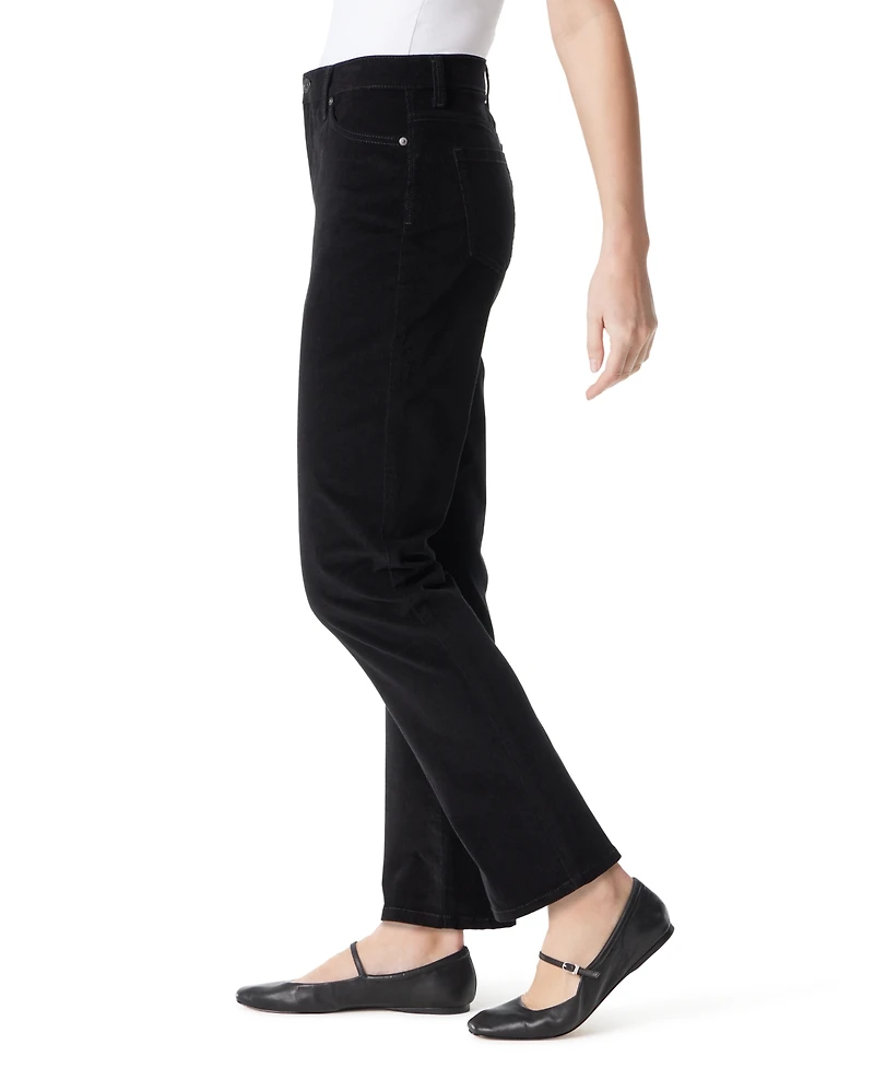 Gloria Vanderbilt Women's Amanda High-Rise Corduroy Straight-Leg Jeans