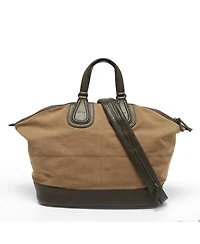 Pre-Owned Givenchy Women's Nightingale Large Canvas and Leather Satchel