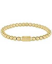 Lacoste Men's Matchpoint Gold-Tone Stainless Steel Beaded Bracelet
