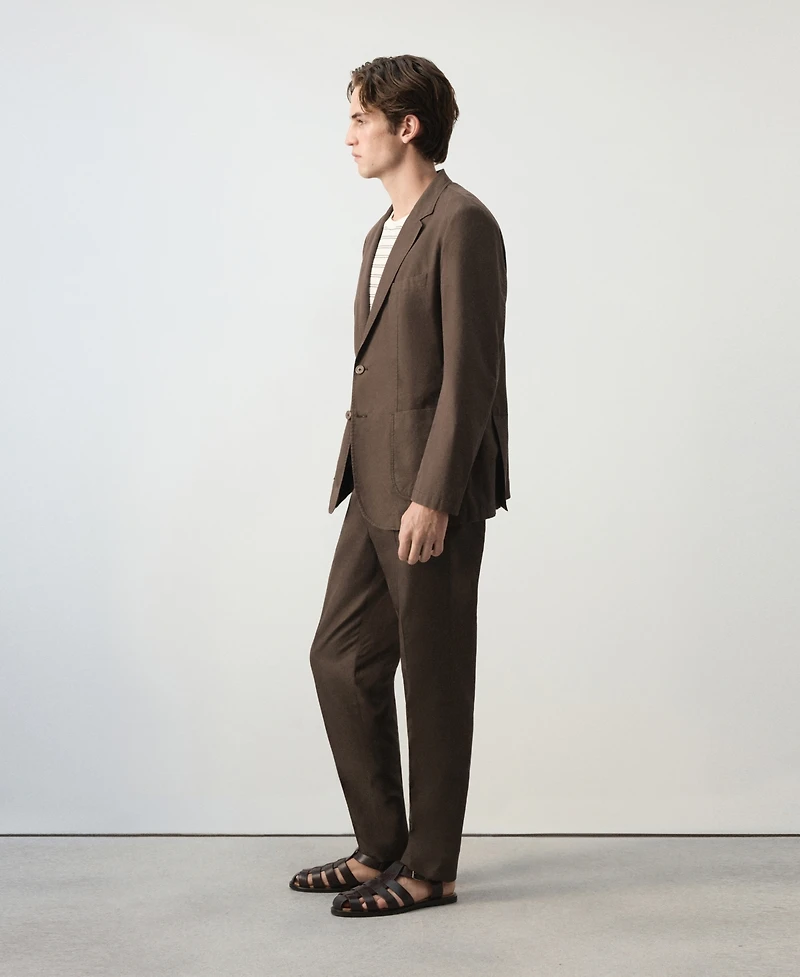 Mango Men's Selection Slim-Fit Cotton-Lyocell Blend Suit Pants