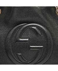 Pre-Owned Gucci Women's Soho Medium Leather Chain Shoulder Bag
