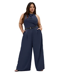 City Chic Women's Clara Halter Wide Leg Jumpsuit