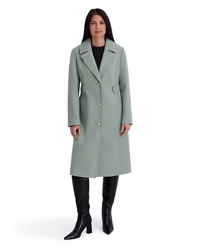Kensie Women's Faux Wool Walker With Button Front