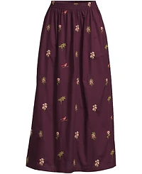 Lands' End Women's Poplin Pull On Maxi Skirt