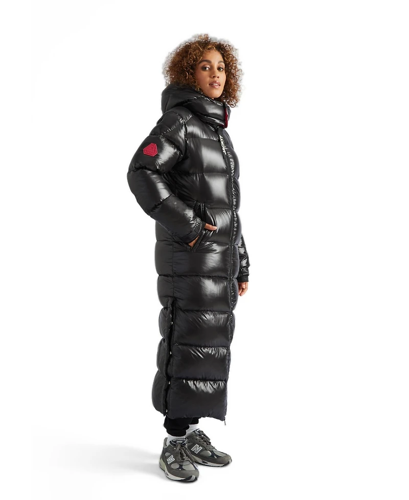 JACK1T Women's High Collar Maxi Puffer Coat