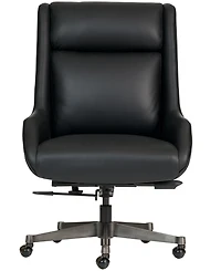 Top Grain Leather Swivel Executive Office Chair with Casters