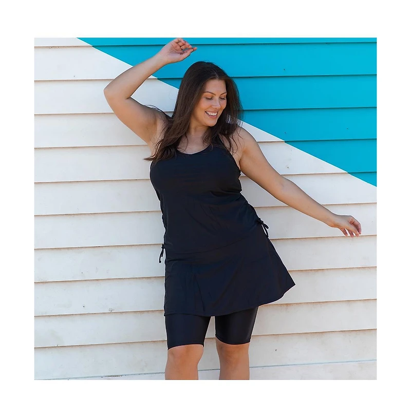 Calypsa Plus Midi Swim Skort