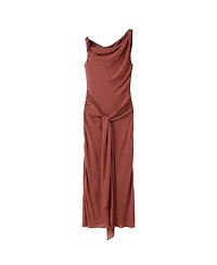 Mango Women's Tie Detail Draped Dress