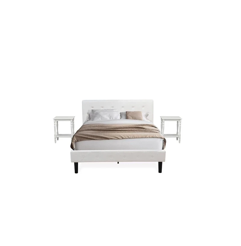 East West Furniture NL19Q-2BF14 3 Piece Bedroom Set