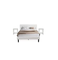 East West Furniture NL19Q-2BF14 3 Piece Bedroom Set