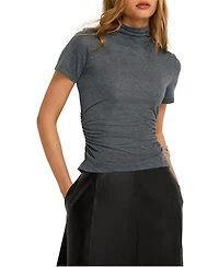Mint Velvet Women's High-Neck Ruched Top
