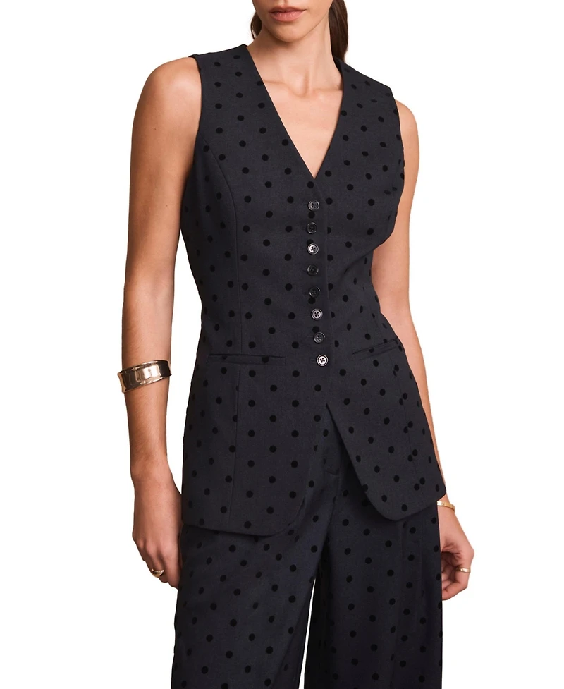 Mint Velvet Women's Polka Dot Longline Waistcoat