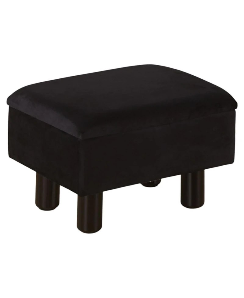 Slickblue Modern Storage Ottoman Footrest with Solid Wood Legs
