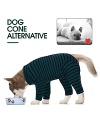 Long Sleeve Post-Surgery Recovery Onesie Suit for Dogs with Abdominal Protection