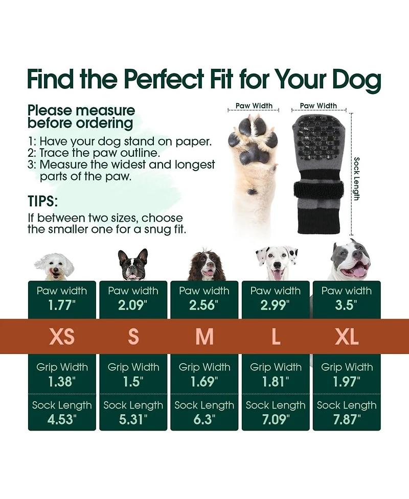 Double-Sided Grip Protective Dog Socks with Adjustable Straps for All Floors