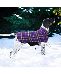 Reversible Waterproof Fleece-Lined Dog Jacket with Leash Access for Cold Weather