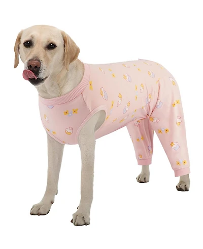Soft Recovery Onesie Surgical Suit with Rear Leg Sleeve and Abdominal Coverage for Dogs