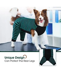 Soft Recovery Onesie Surgical Suit with Rear Leg Sleeves and Abdominal Coverage for Dogs