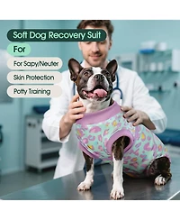 Post-Surgery Recovery Bodysuit for Dogs, Cone Alternative Onesie for Wound and Incision Protection