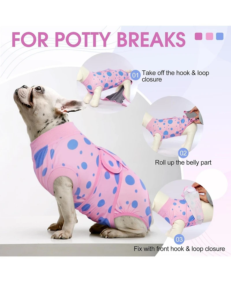 Soft Stretch Recovery Suit for Dogs, Post-Op Surgical Protective Bodysuit, E-Collar Alternative
